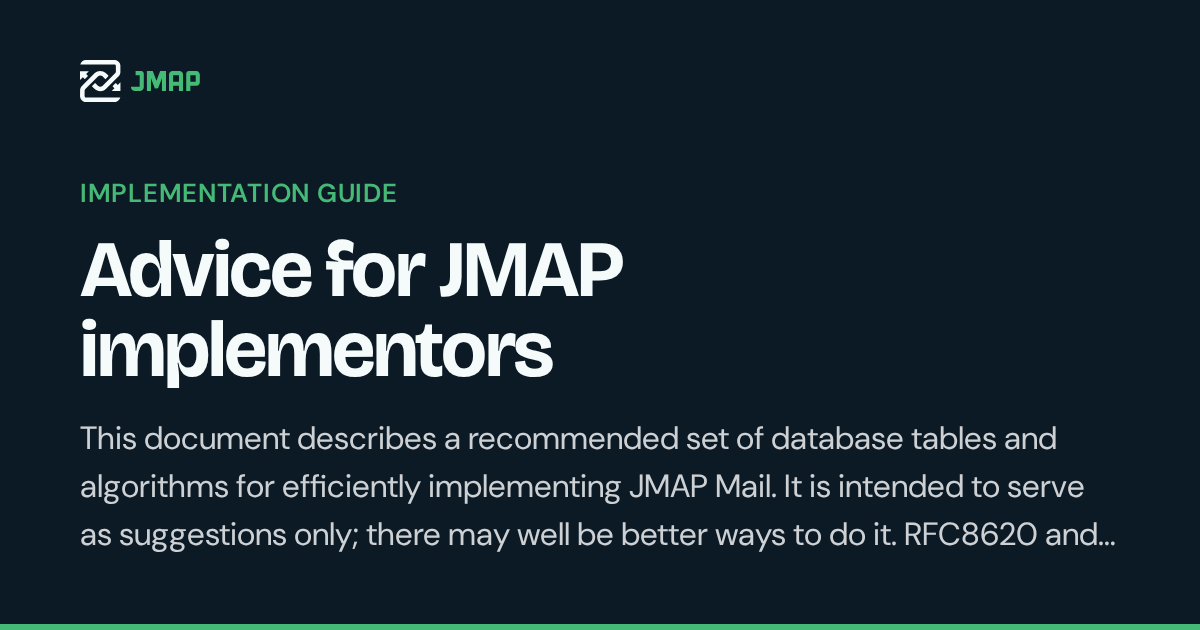 JMAP Server Implementation Guide